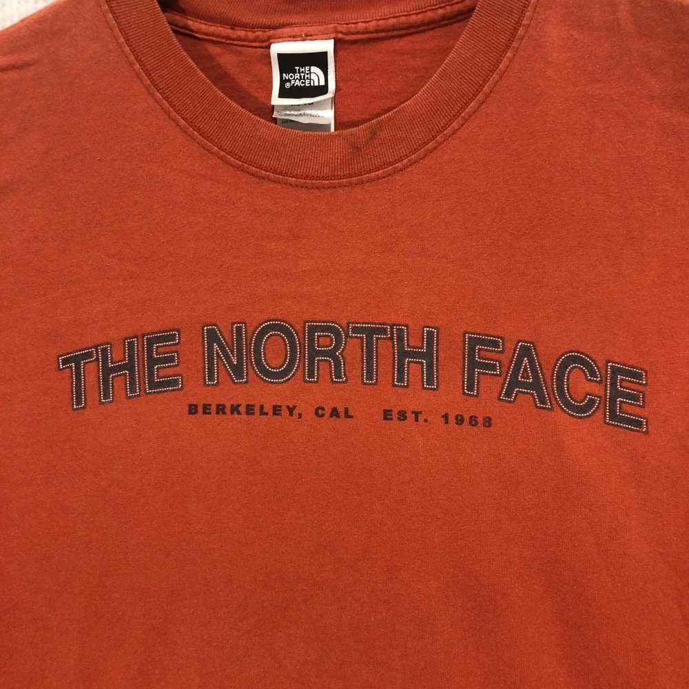 The North Face Mens XL Graphic T-Shirt Burnt Orange Berkeley Cal Est 1968 Tee